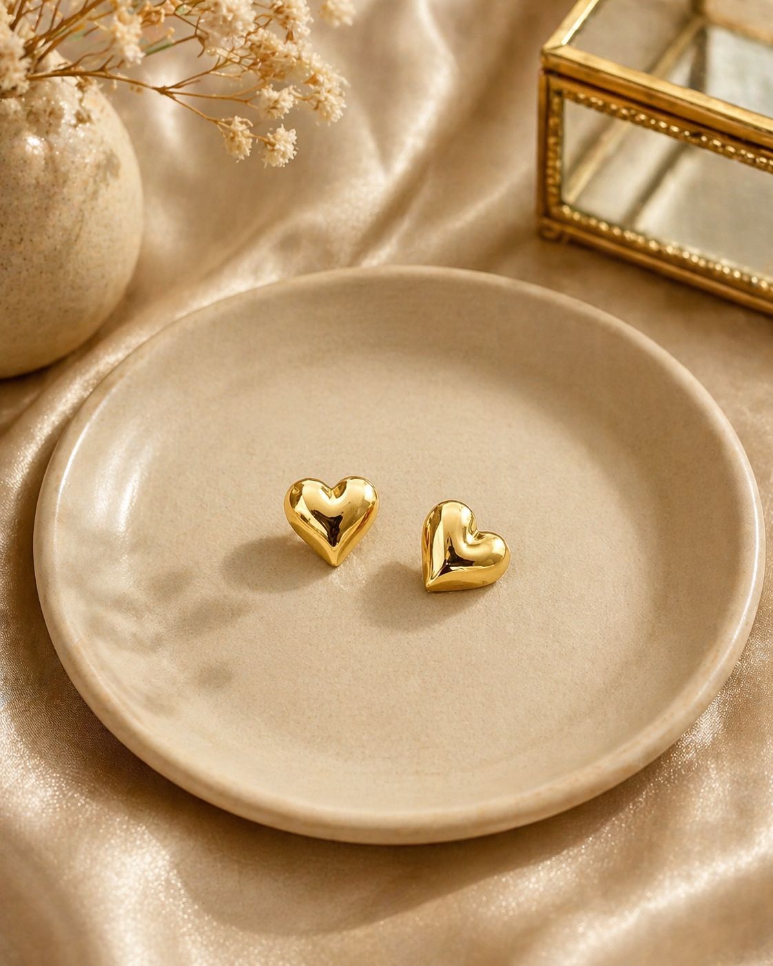 Brinco Coração Dourado